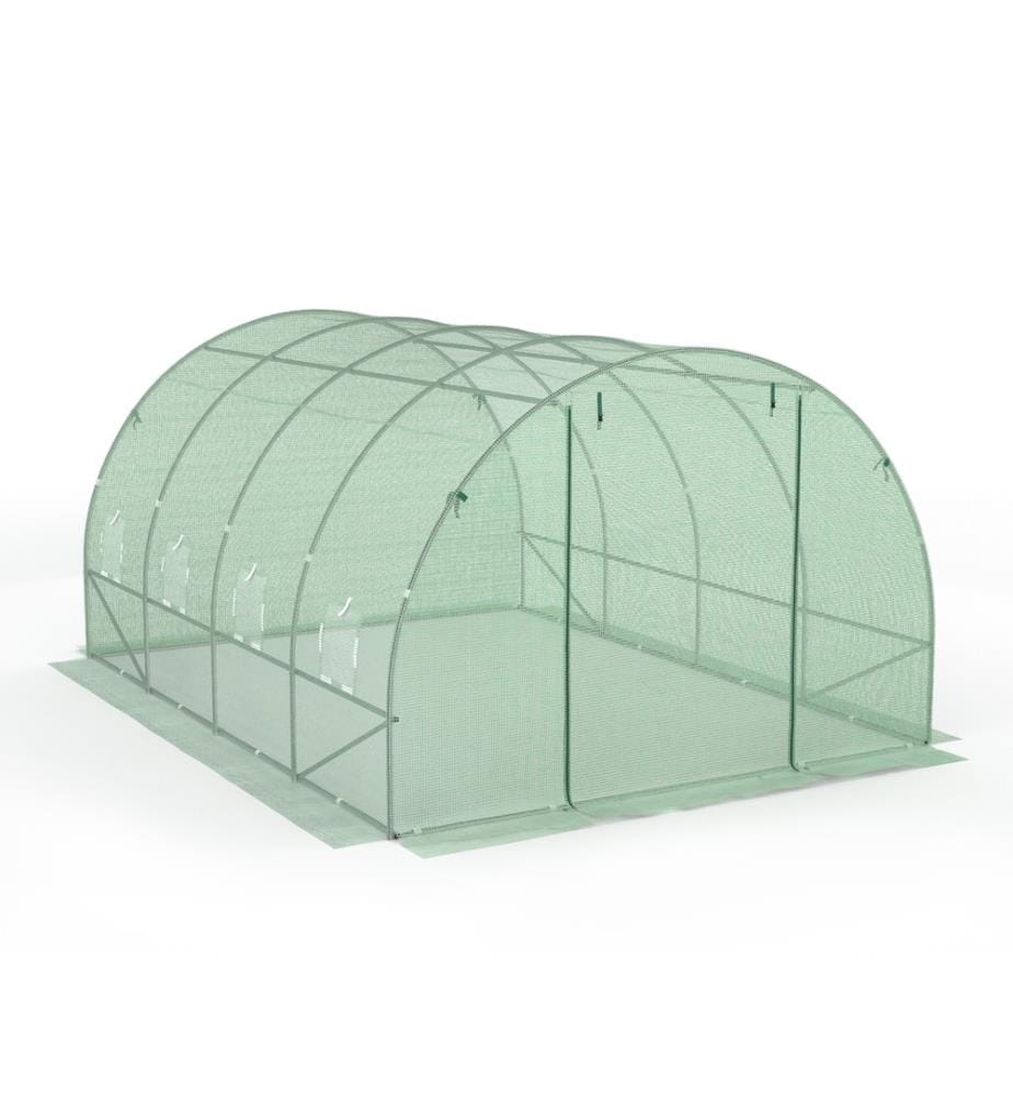 Serra a tunnel 12 m ² telone rinforzato 130 gr/m² - Verde