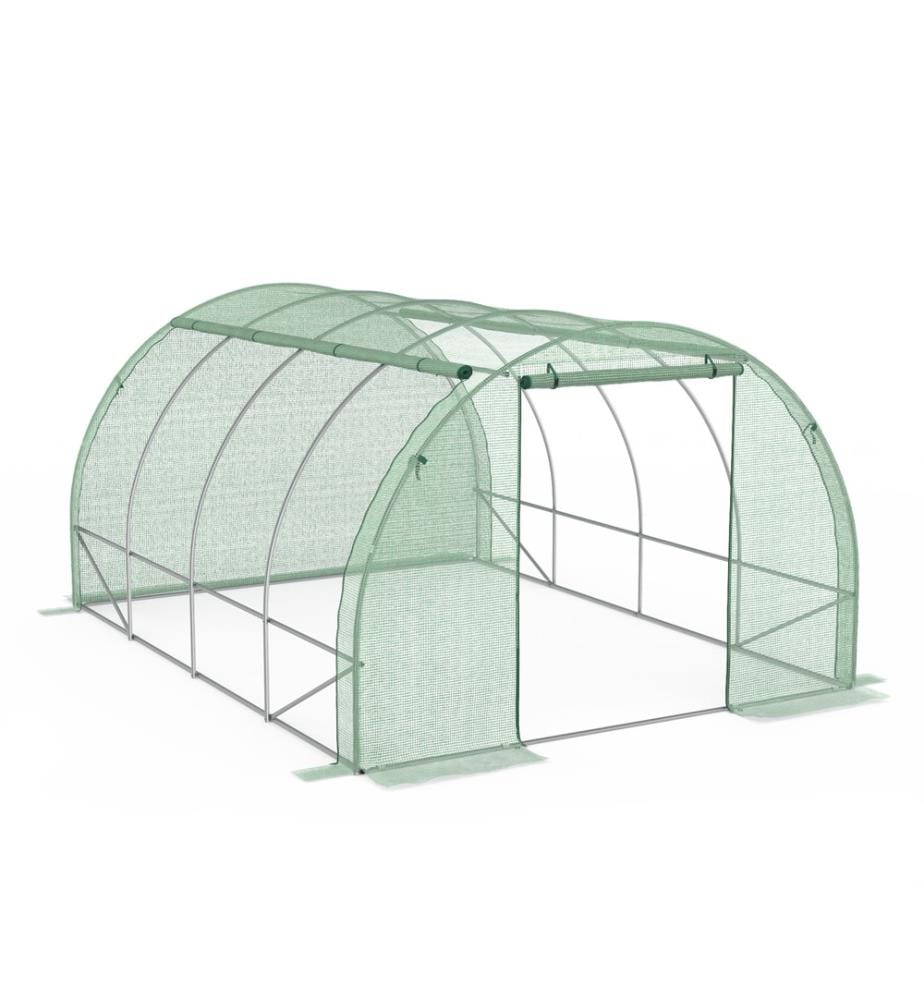 Serra a tunnel 12 m ² telone rinforzato 130 gr/m² - Verde