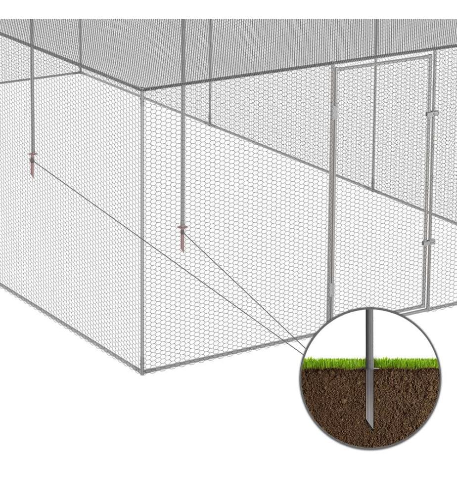 Voliera a rete 18m², - 6x3m