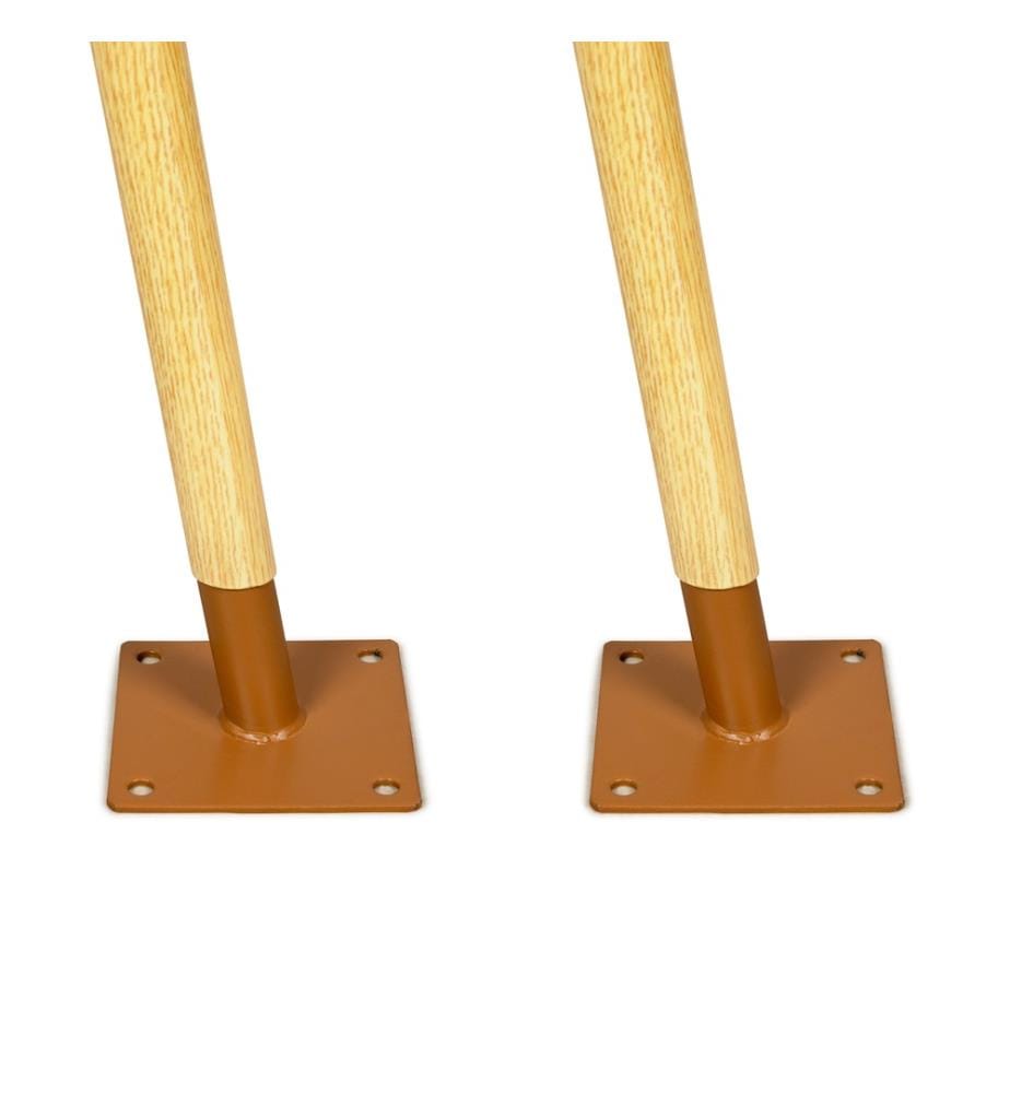 Lot de 2 Poteaux ajustables pour voile d'ombrage effet bois