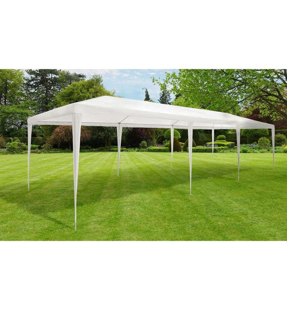 Outdoor party tent 3 x 9 m + 6 walls - White