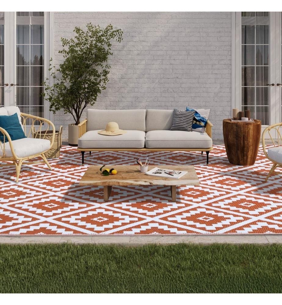 Rechteckiger Teppich Vahine 270 x 470 cm - Terracotta