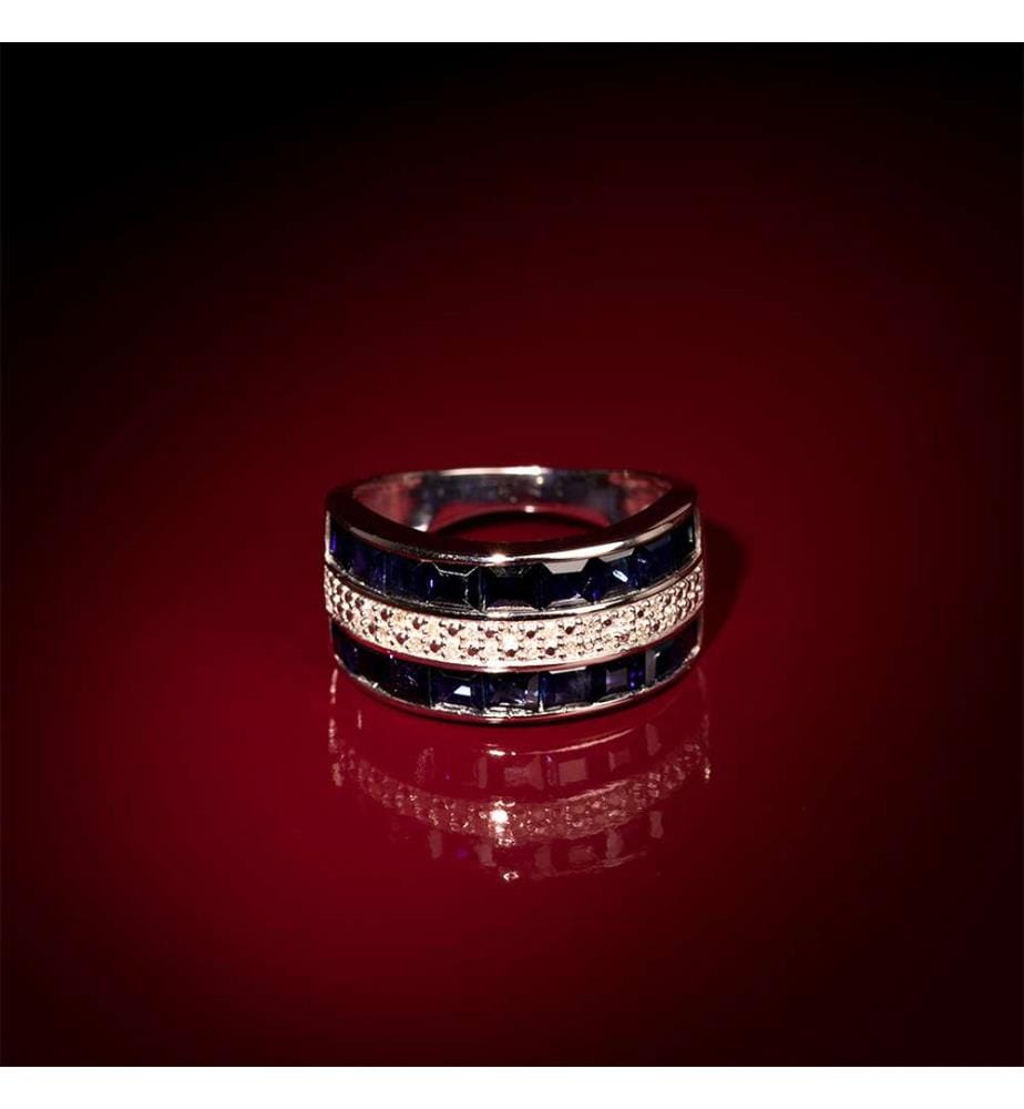 Bague Lahad - Or Blanc 375/1000