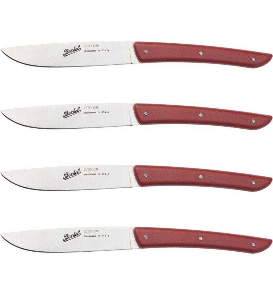 Coffret de 4 Couteaux à Steak Color - Rouge