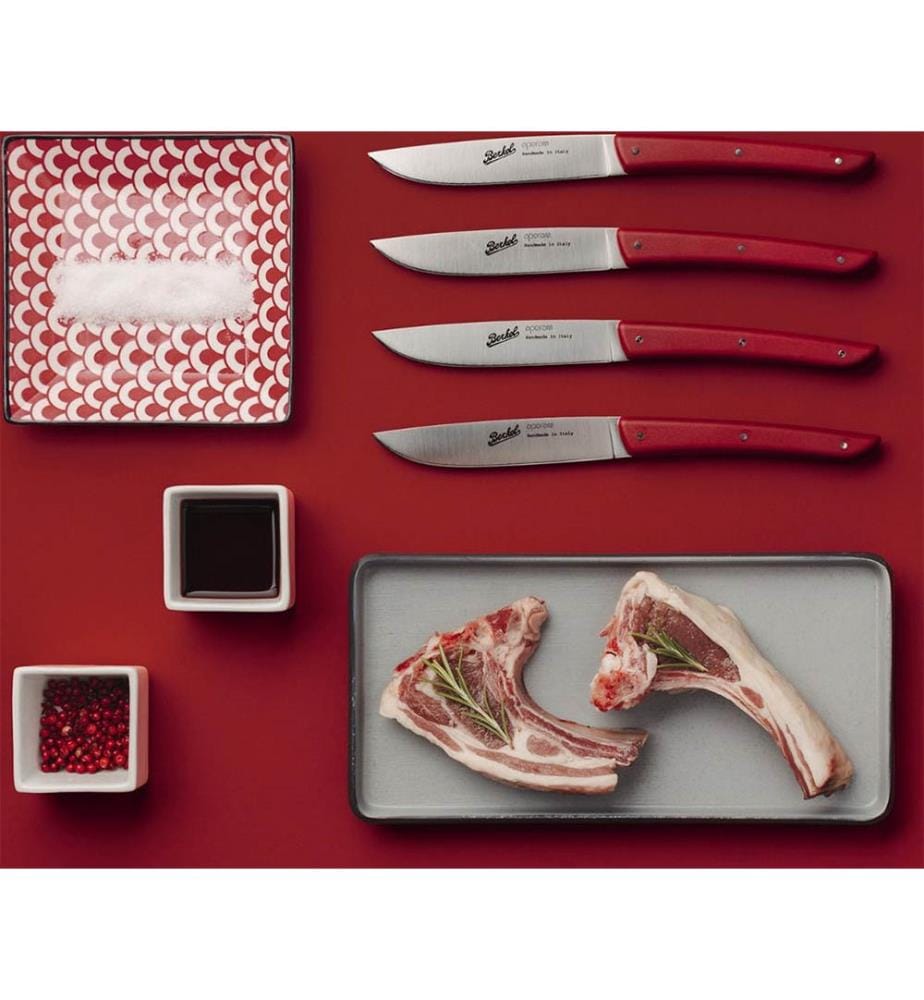 Coffret de 4 Couteaux à Steak Color - Rouge