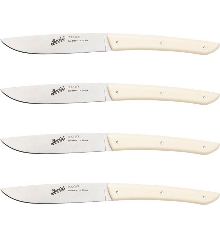 Coffret de 4 Couteaux à Steak Color - Crème
