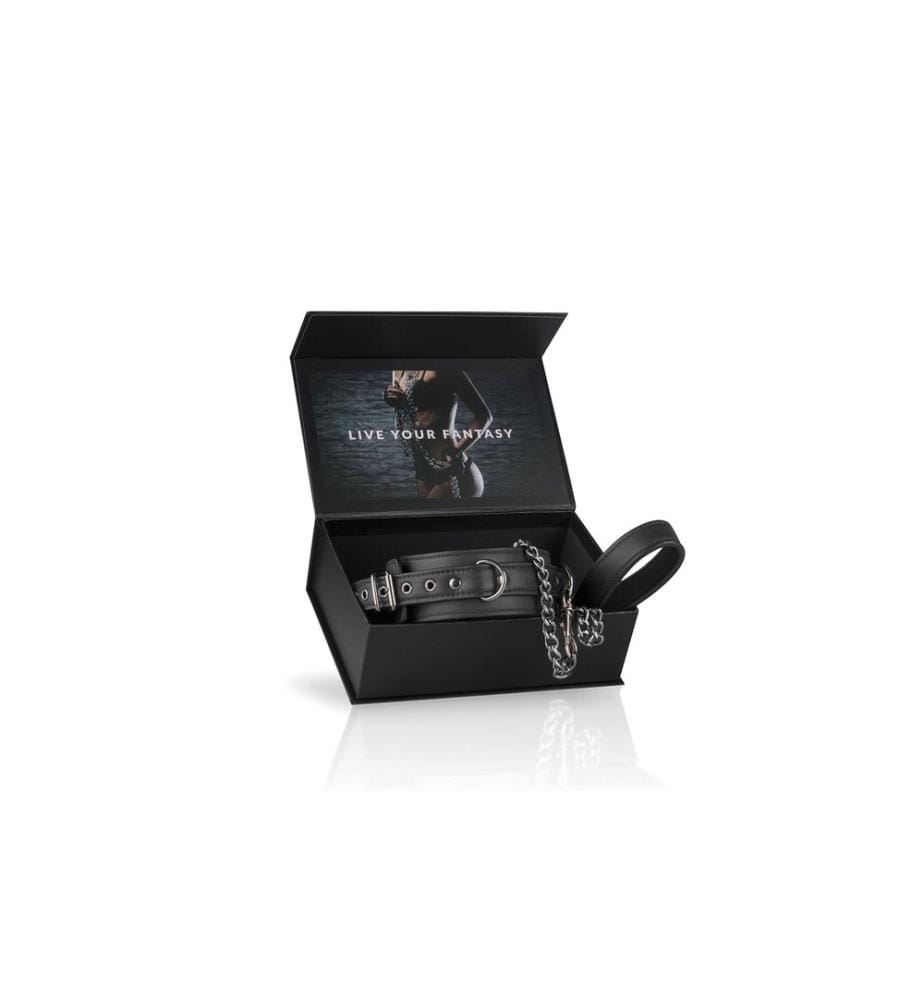 Easytoys Fetish Collection Fetisch Halsband mit Leine Schwarz