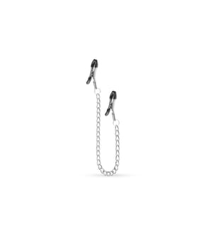Easytoys Fetish Collection Klassische Nippelklemmen mit Kette Silber