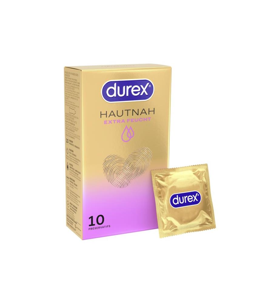 Préservatifs Durex Peau à peau Extra Lubrifiés 10 pièces