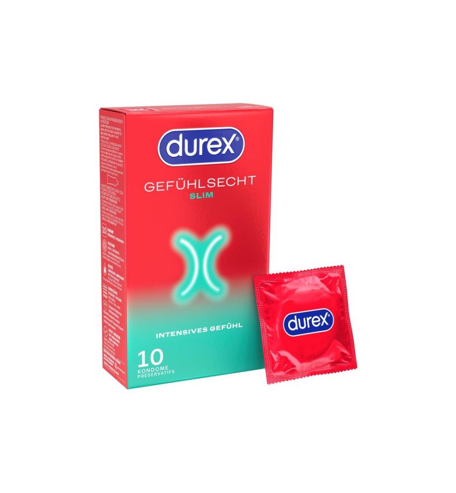 Durex Kondome Gefühlsecht Slim Fit 10 Stück
