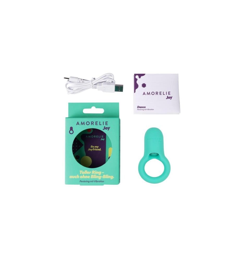 Amorelie anneau de pénis vibrant «Dance» turquoise