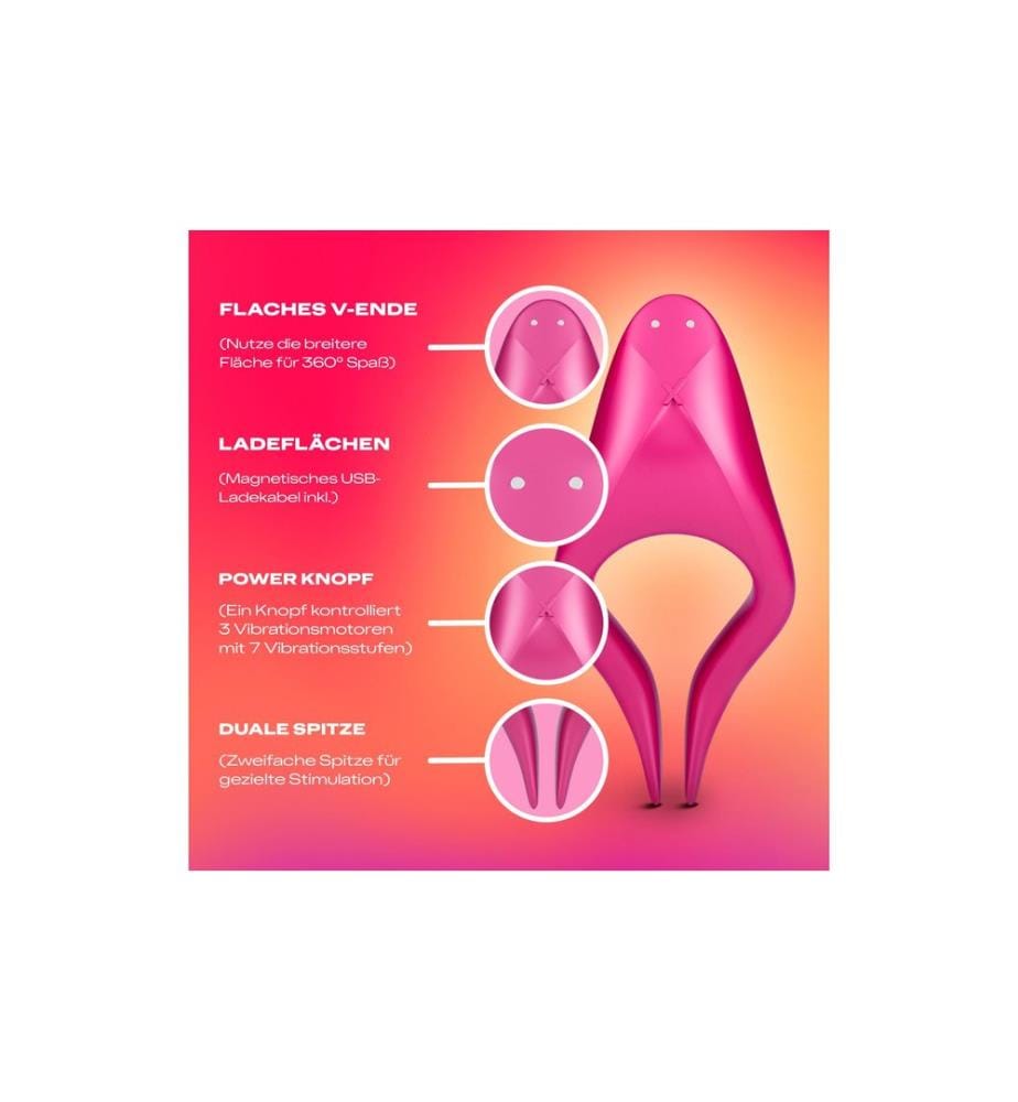 Durex Tease and Ride Stimulateur multi Rosa
