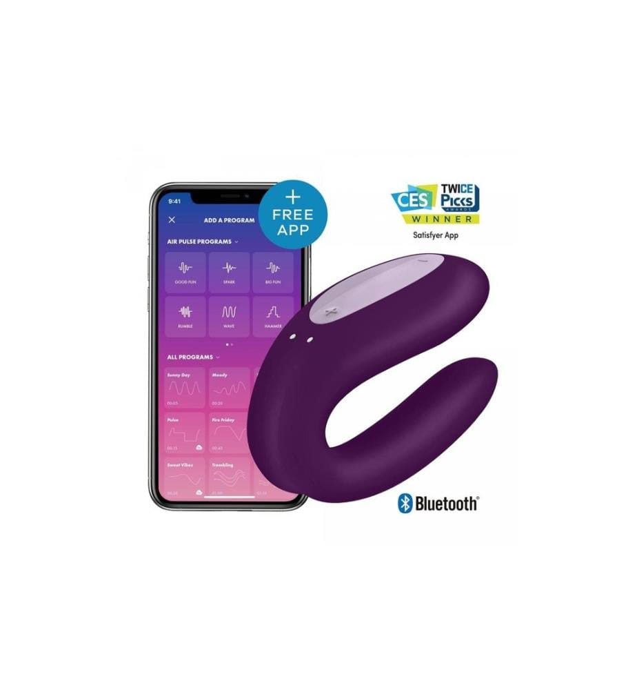 Satisfyer Double Joy Vibrateur pour couple Violet