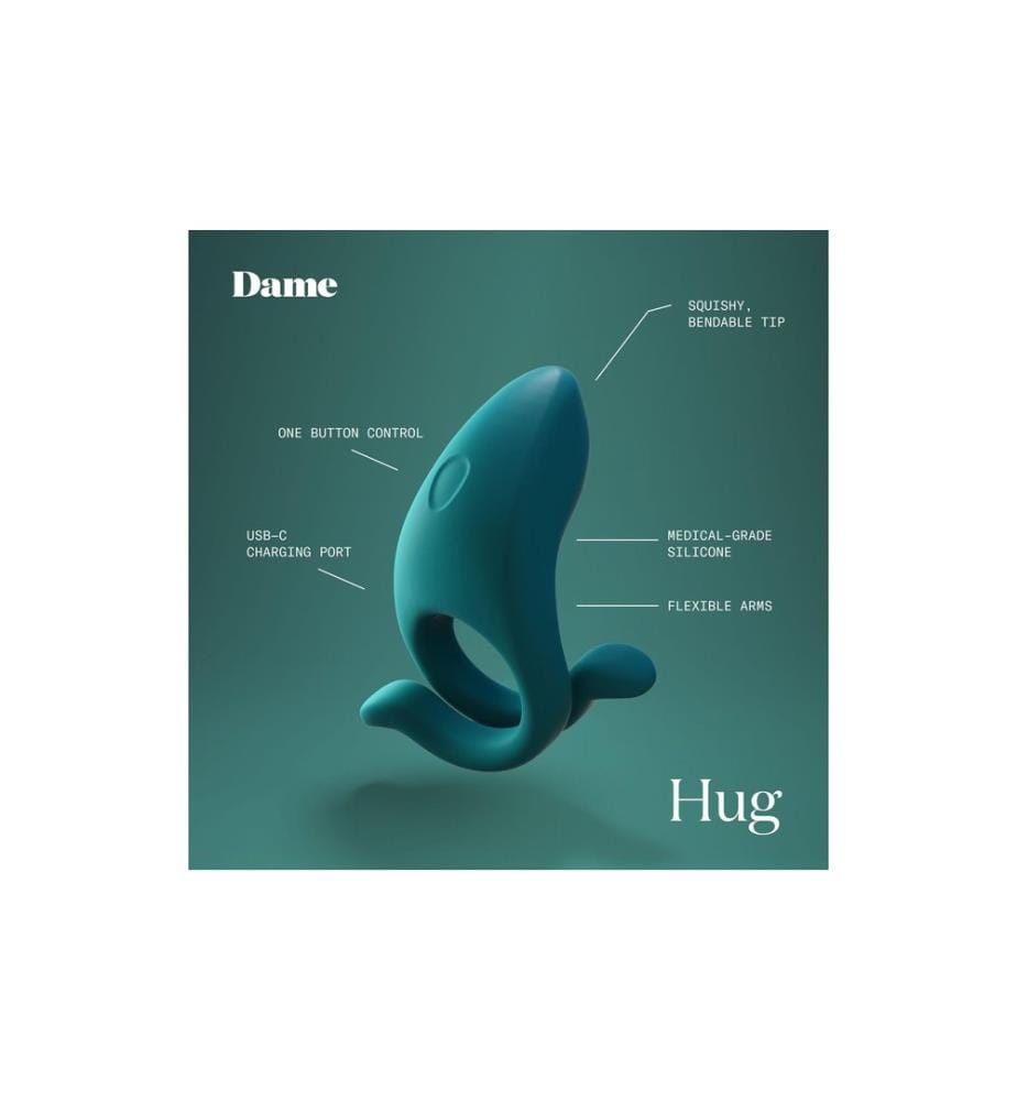 Dame Hug Cock Ring Fir Grün