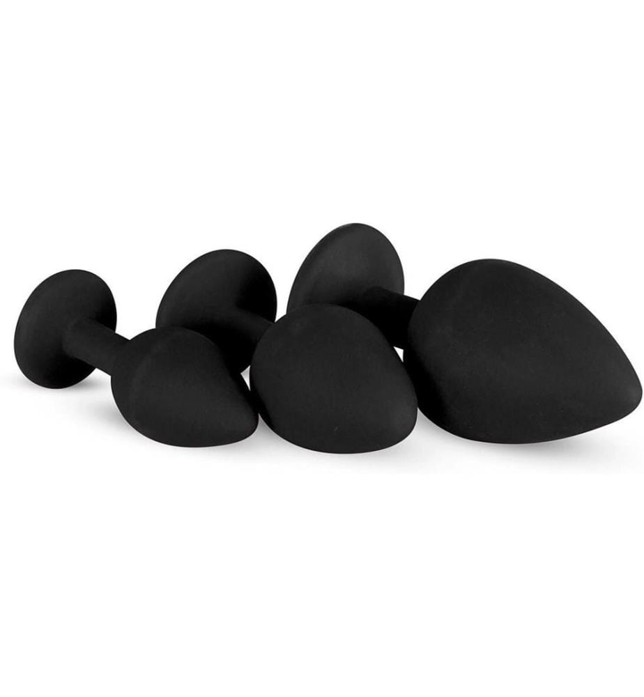 Easytoys Anal Plug aus Silikon mit Diamant Schwarz