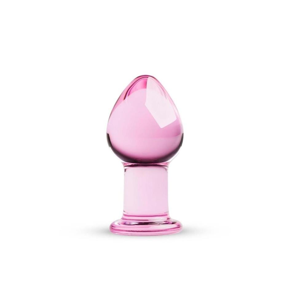 Glass Glass Butt Plug No. 26 Pink