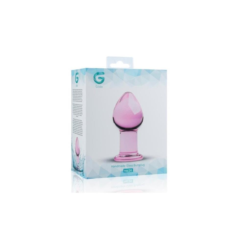 Glass Glass Butt Plug No. 26 Pink