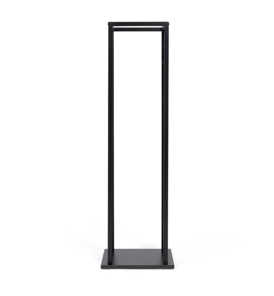 Range bûches vertical ajouré avec motifs 112 cm - Noir