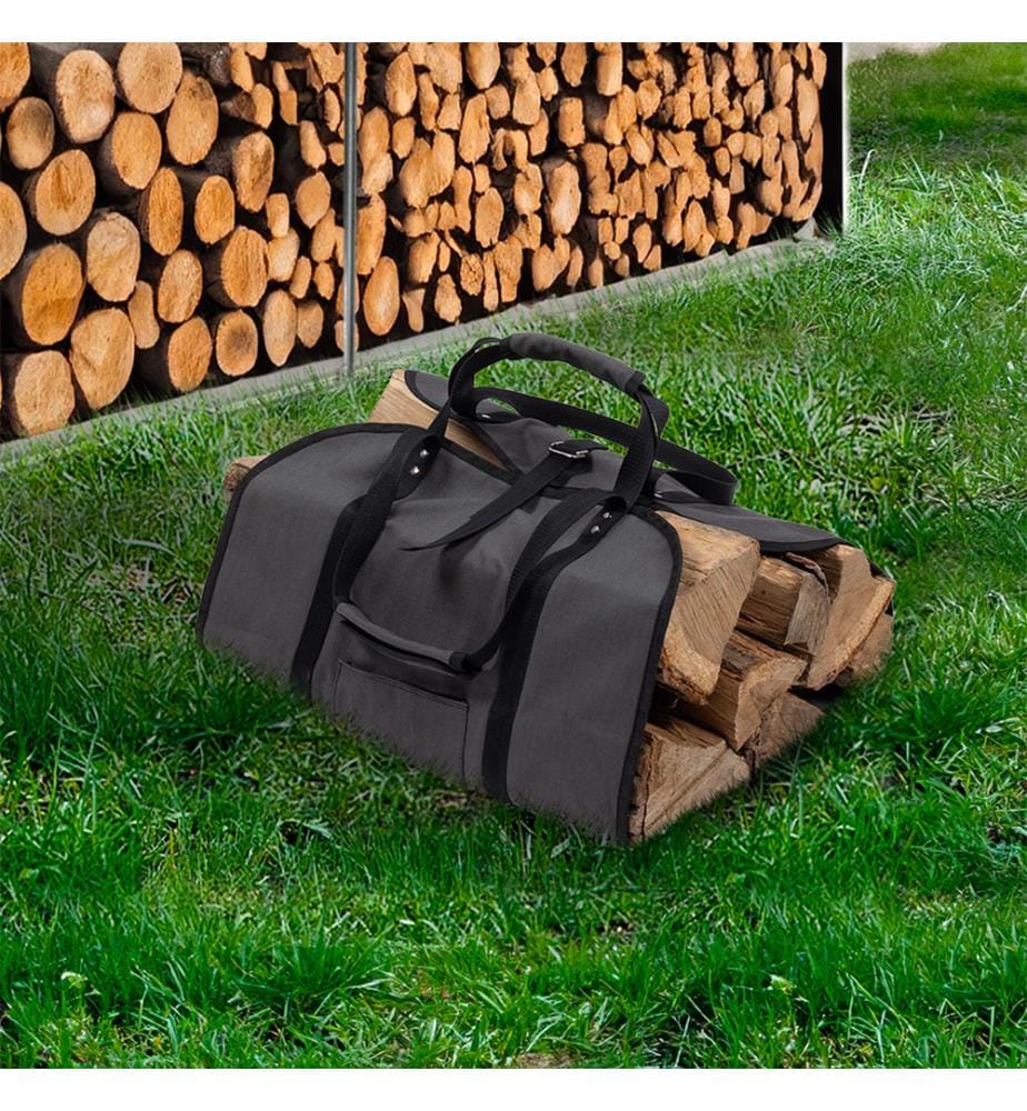 Sac de Transport pour Bûches en Tissu - Noir