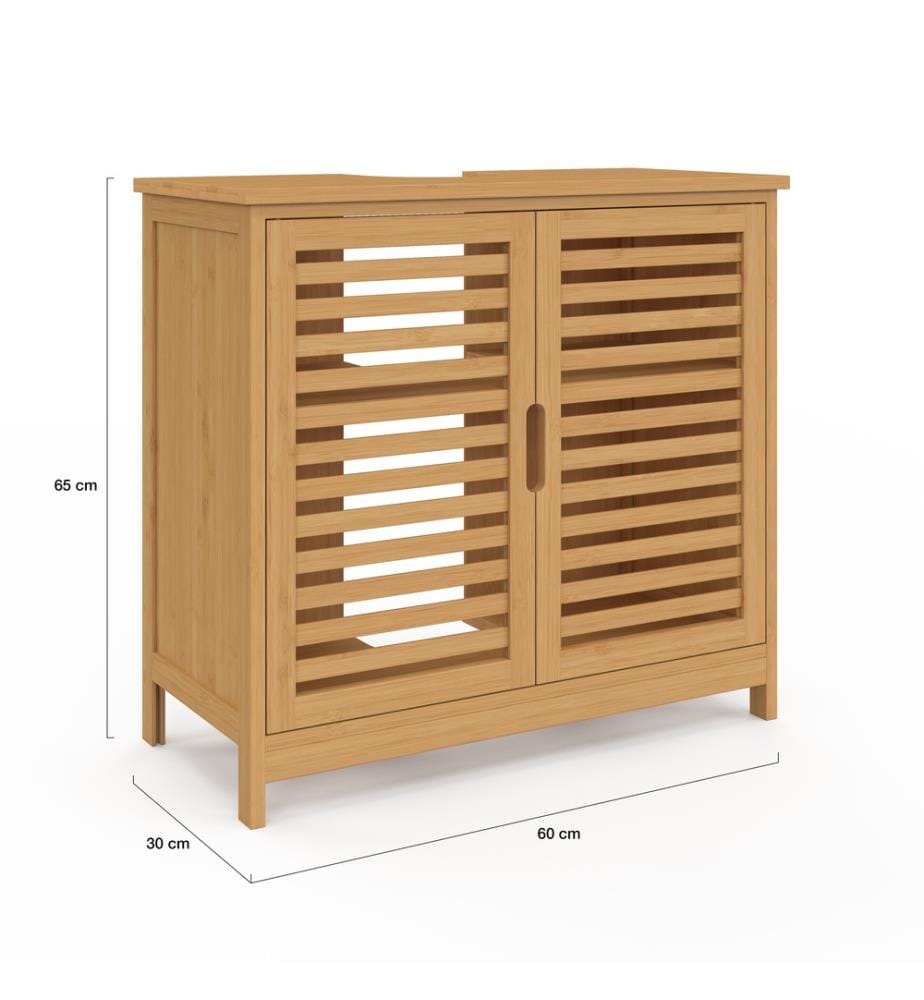 Meuble sous vasque sur pieds Maya 2 portes