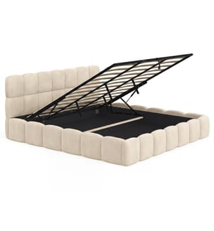 Lit coffre 180x200 cm - Bubble - Beige