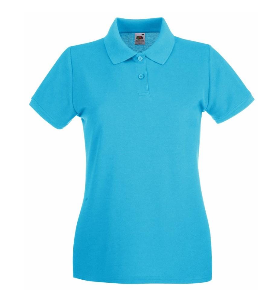 Fruit of the Loom Premium Maglietta Polo Aderente Maniche Corte Donna