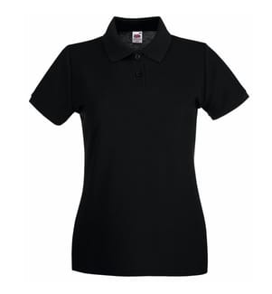 Fruit of the Loom Premium Maglietta Polo Aderente Maniche Corte Donna