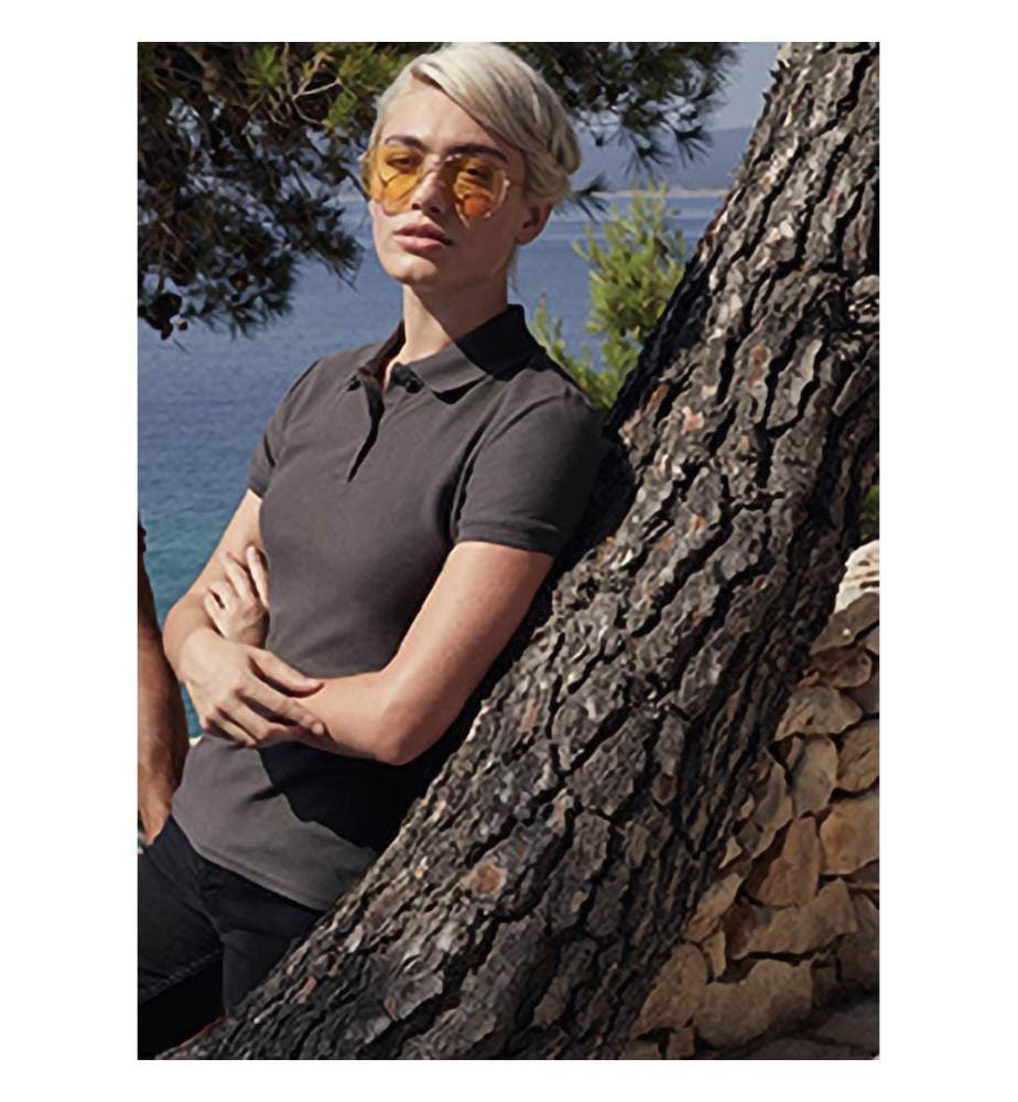 Fruit of the Loom Premium Maglietta Polo Aderente Maniche Corte Donna