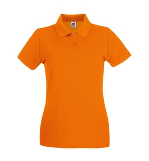 Fruit of the Loom Premium Maglietta Polo Aderente Maniche Corte Donna