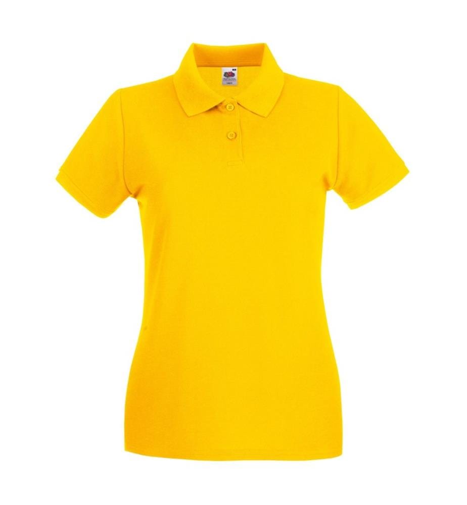 Fruit of the Loom Premium Maglietta Polo Aderente Maniche Corte Donna