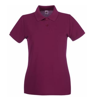 Fruit of the Loom Premium Maglietta Polo Aderente Maniche Corte Donna