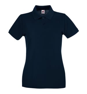 Fruit of the Loom Premium Maglietta Polo Aderente Maniche Corte Donna