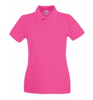 Fruit of the Loom Premium Maglietta Polo Aderente Maniche Corte Donna