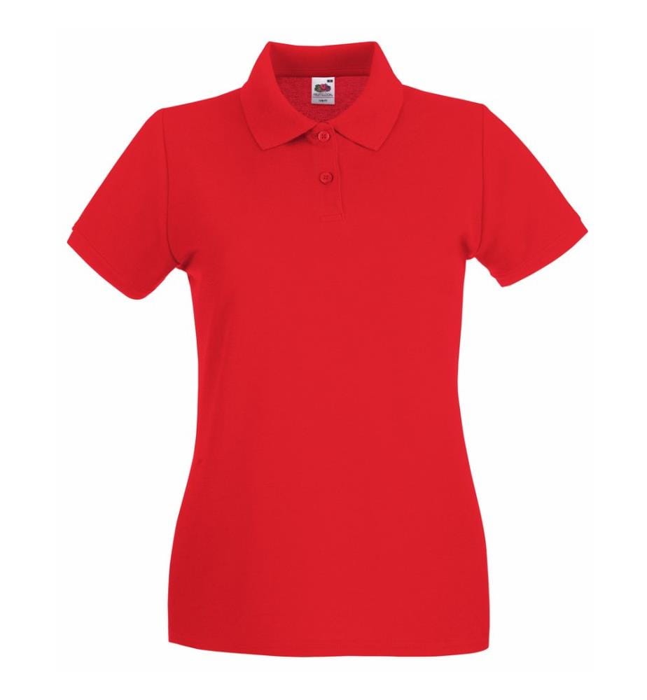 Fruit of the Loom Premium Maglietta Polo Aderente Maniche Corte Donna