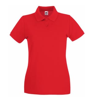 Fruit of the Loom Premium Maglietta Polo Aderente Maniche Corte Donna