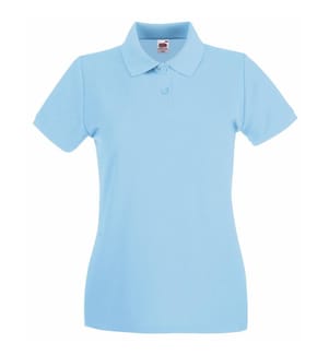 Fruit of the Loom Premium Maglietta Polo Aderente Maniche Corte Donna