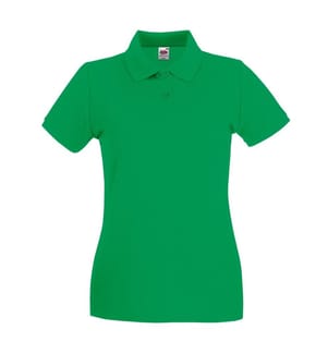 Fruit of the Loom Premium Maglietta Polo Aderente Maniche Corte Donna