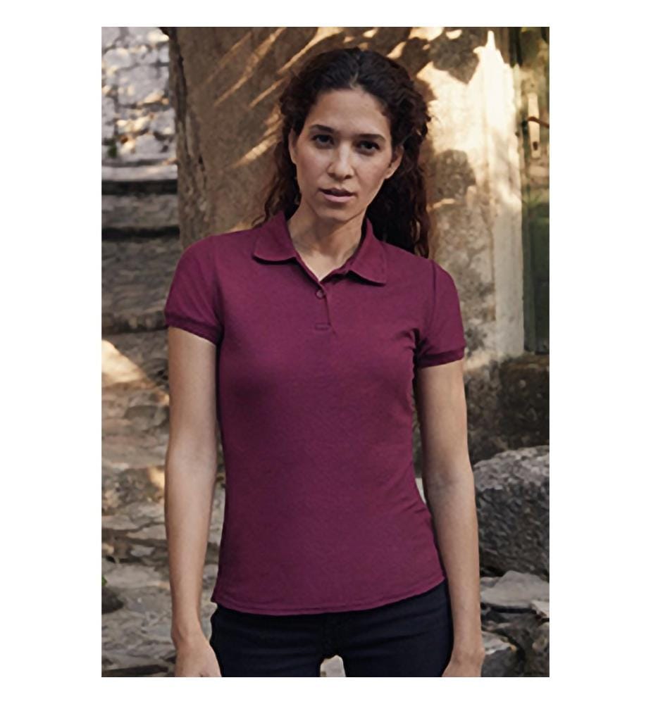 Fruit of the Loom Maglietta Polo Da Donna Maniche Corte Donna