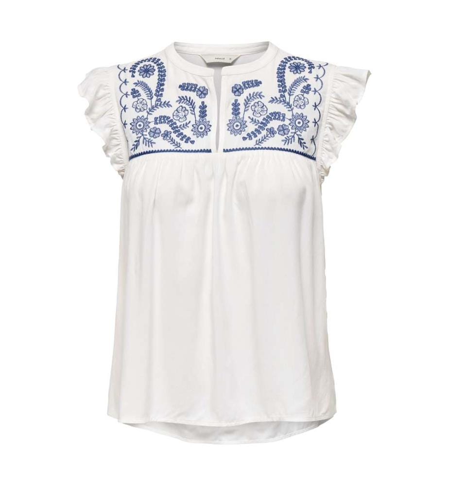 Top - Cloud Dancer Blue Emb