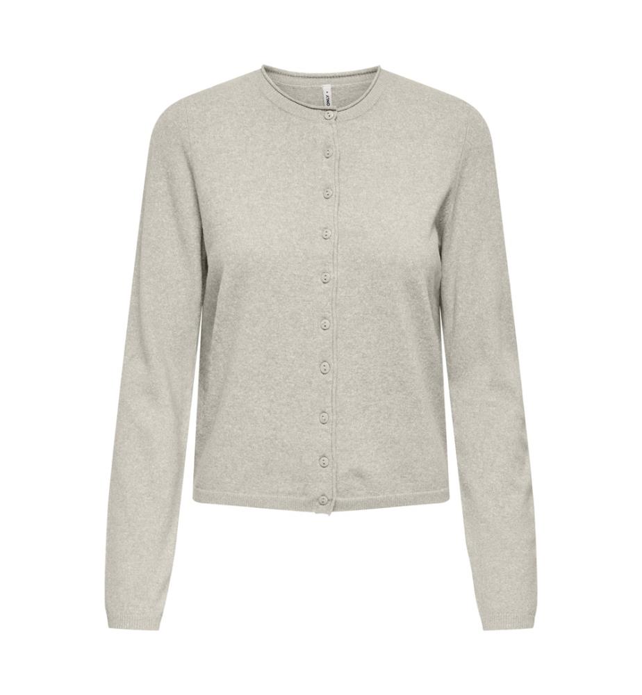 Cardigan boutonné à col rond - Mélange Moonbeam