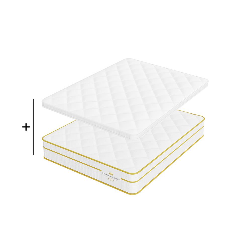 Set Super Confort 140 x 190 Matratze + 1 Matratzenauflage 5 cm - Magellan 30 cm
