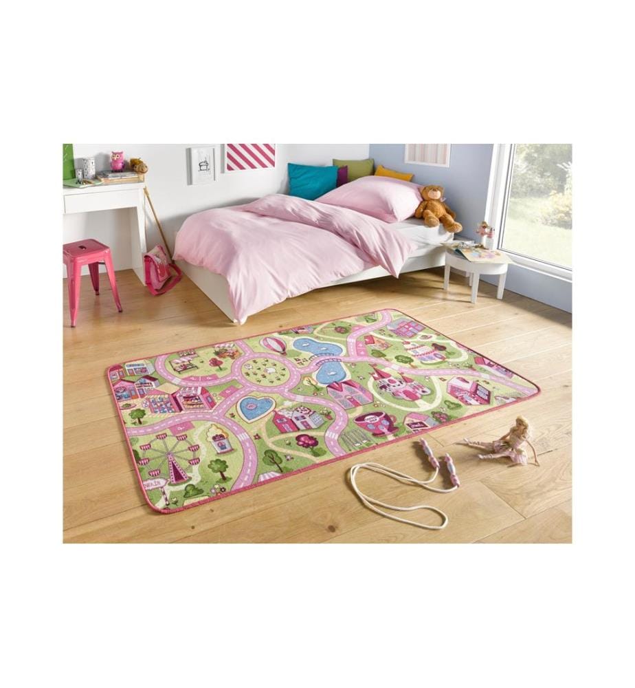 Hanse Home Tapis de jeu Sweet Town 140 x 200 cm, Rose
