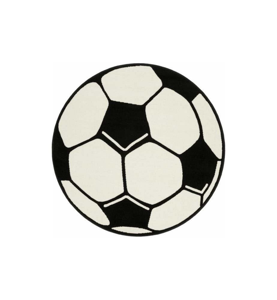 Hanse Home Spielteppich Football 150 cm, Weiss/Schwarz