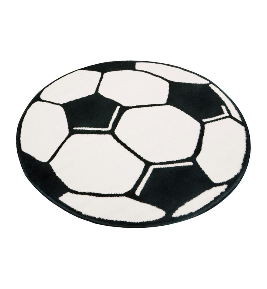 Hanse Home Spielteppich Football 150 cm, Weiss/Schwarz