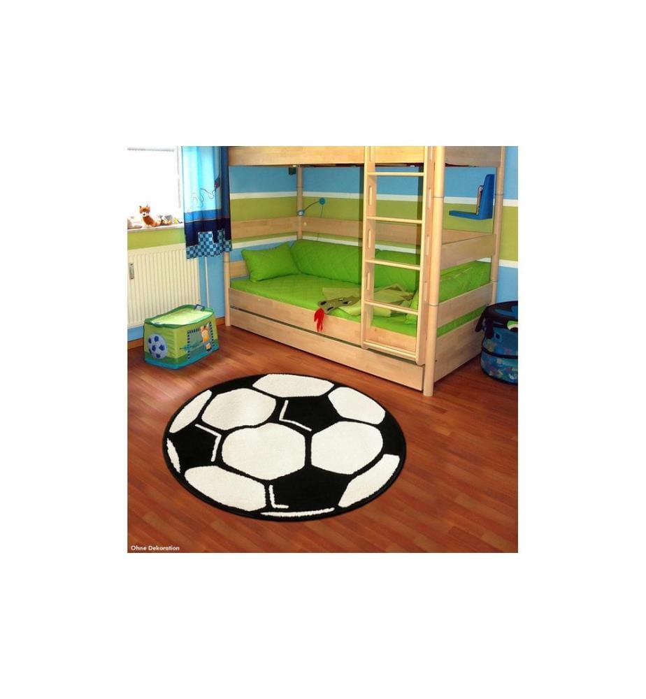 Hanse Home Spielteppich Football 150 cm, Weiss/Schwarz