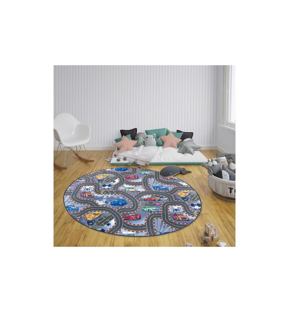Hanse Home Spielteppich Race Track 133 cm, Grau