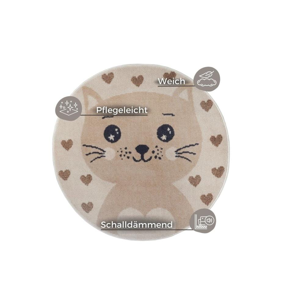 Hanse Home Spielteppich Cat 140 cm, Beige