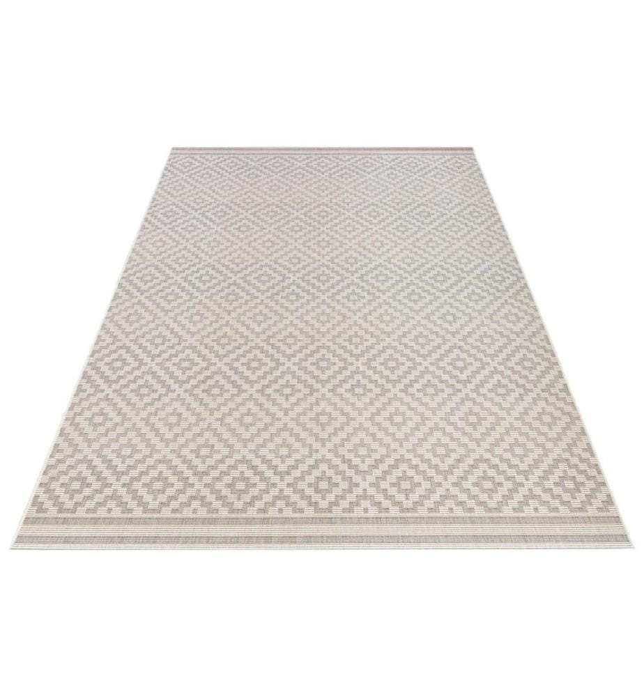 Hanse Home Raute In- & Outdoor Teppich 80 x 150 cm, Grau/Crème