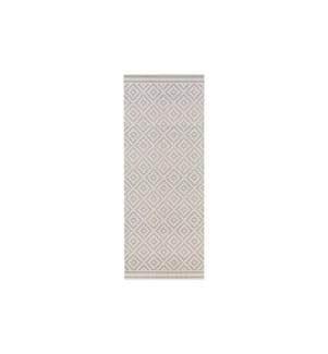 Hanse Home Tappeto per interni/esterni a rombi 80 x 200 cm, Grigio/Crema