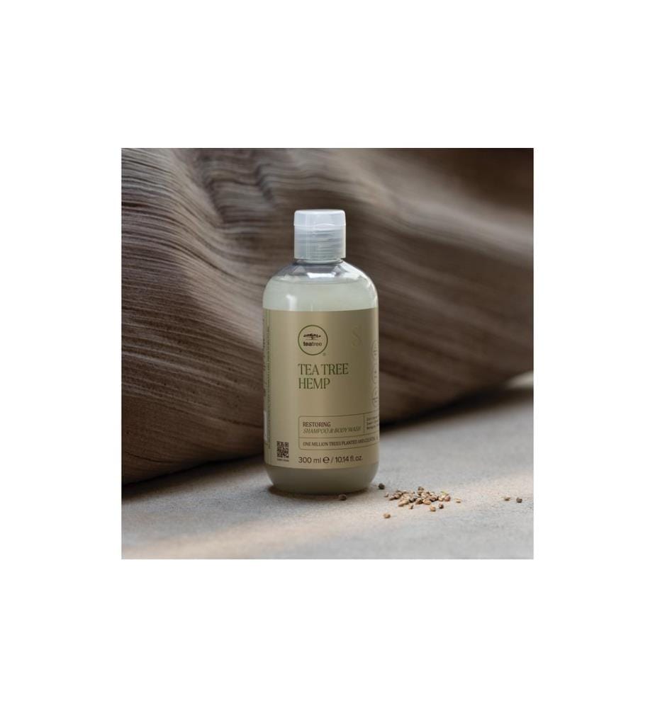TEA TREE Shampooing et Gel douche réparateur Tea Tree Hemp 300 ml